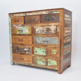 Nirvana Reclaimed timber Dresser Tallboy Chest of 11 drawers